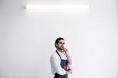 A portrait of the chef Jozef Youssef of Kitchen Theory in London