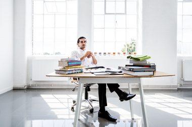 Interior photograph of London chef Jozef Youssef in his London studio