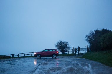 Late evening photograph of Range Rover