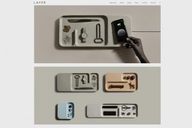 Product photographs of organisers designed by Layer