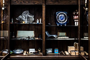 Photograph for Habitus magazine of the cabinet of curiosities of designer Marc Newson