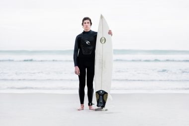 A portrait of the surfer Oli in New Zealand