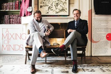 A portrait of Tom Harrow and Timothy Everest for Rolls Royce Magazine