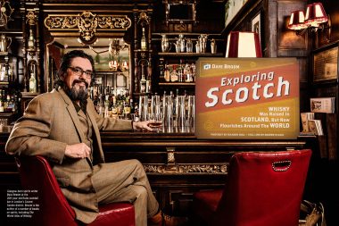 A portrait of the whisky expert Dave Broom for Wine Spectator magazine in London