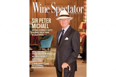 A portrait of Sir Peter Michael for Wine Spectator