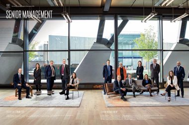 Annual report corporate group portrait photograph by Richard Boll