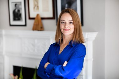 Portrait of mirabai kellett of j and a beare by london portrait photographer Richard Boll