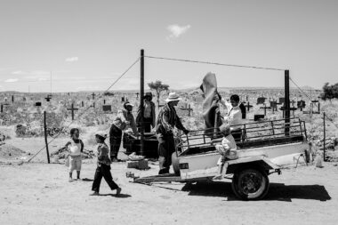 Preparation for a funeral in Namibia