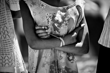 Young girl at a funeral in Namibia by RIchard Boll