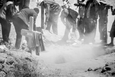 A grave in Namibia being dug from the project Dust by Richard Boll