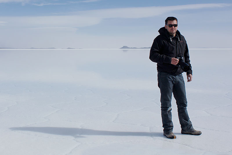 portrait of the photographer Richard Boll in Bolivia