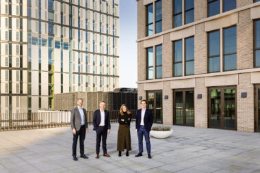 Four people photographed in London for the Derwent Annual Report.