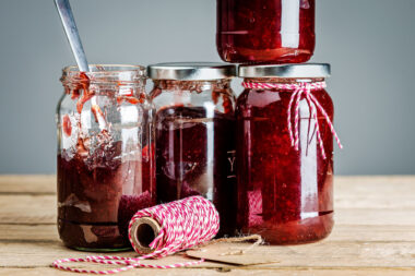 Jars of jam for a food photography commission in London.