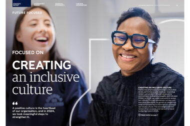 Page from the Rathbones annual report photographed by Richard Boll.
