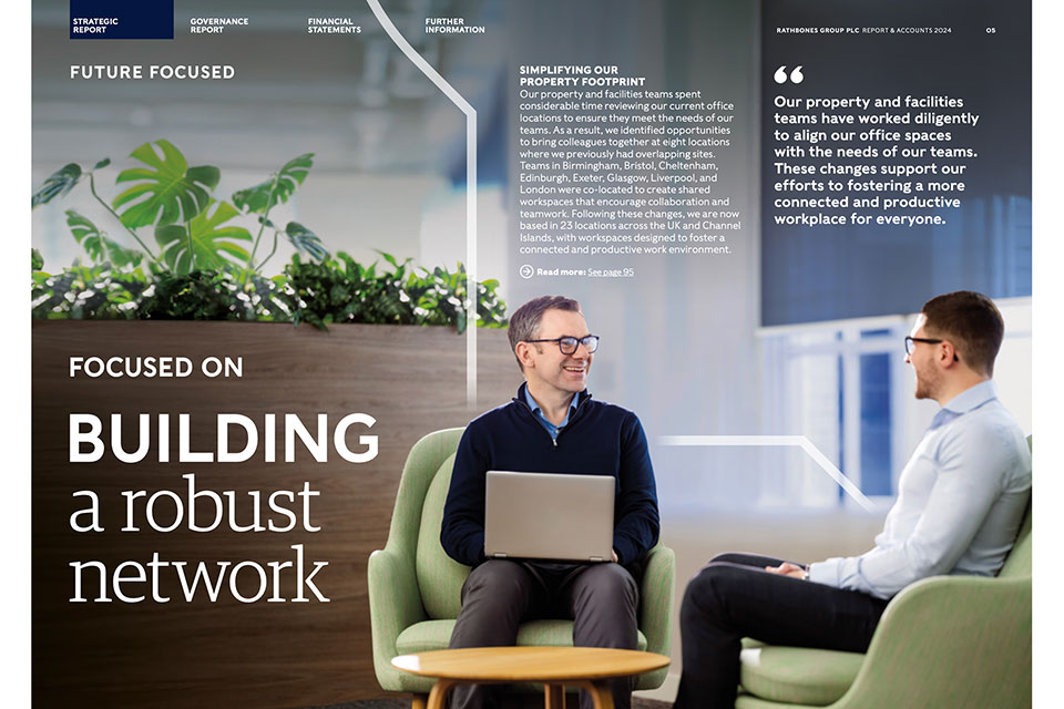 Two men working in a London office environment photographed by Richard Boll.