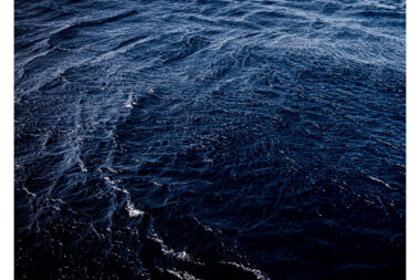 Deep blue sea photographed from a boat in the Red Sea near Marsa Alam in Egypt.
